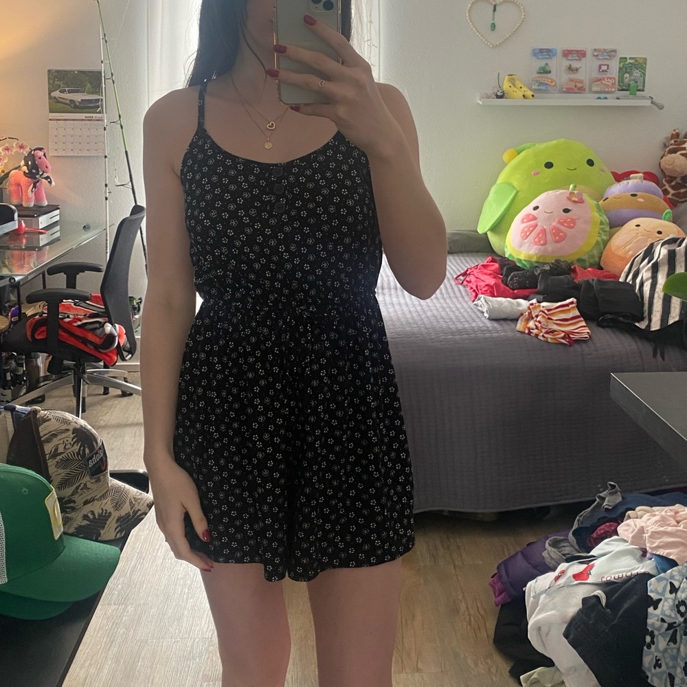 IJOAH black romper with flowers